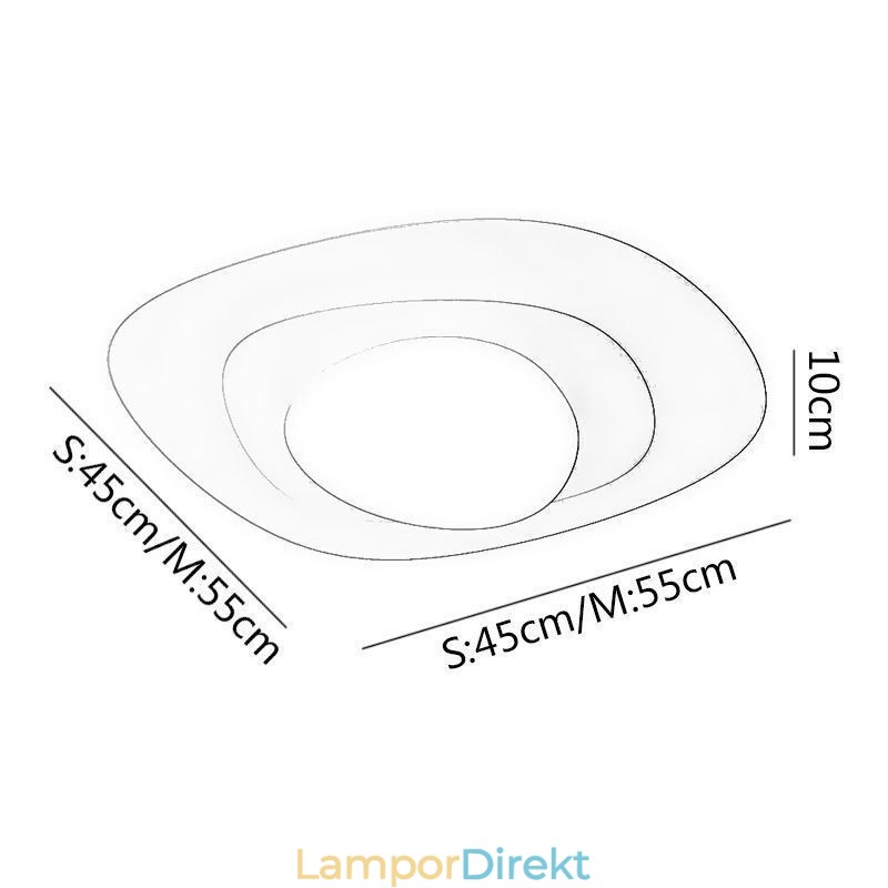 Nordic Ceiling Light Korrugerad Taklampa