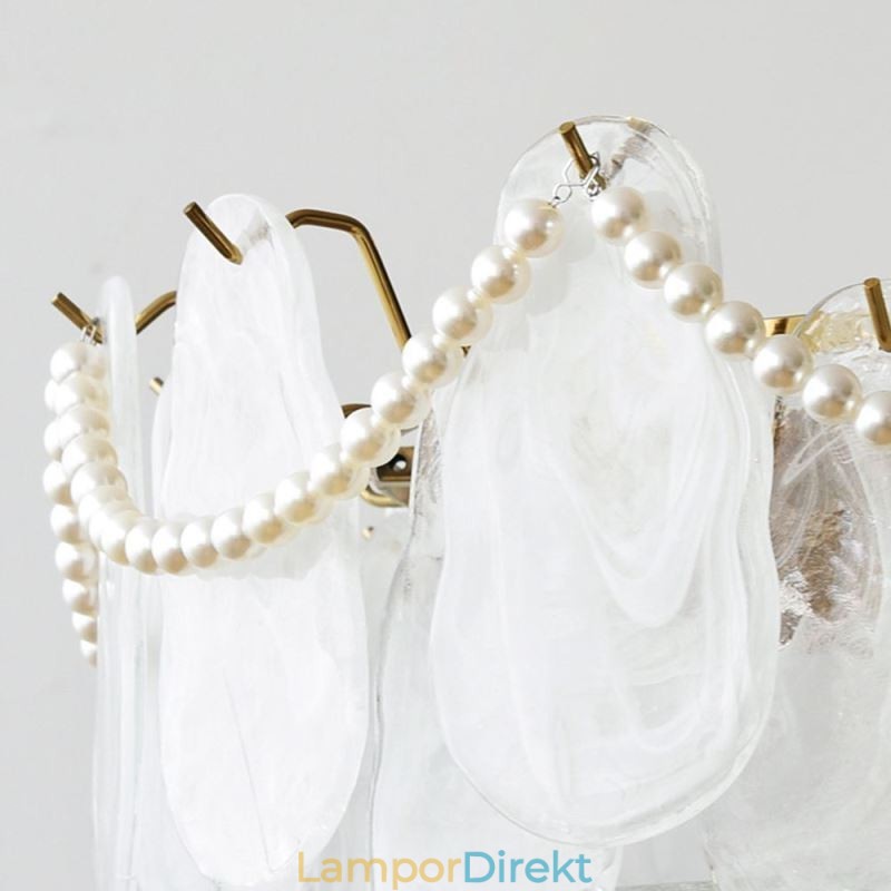 Europeisk Taklampa I Järn Elegant Taklampa I Glas