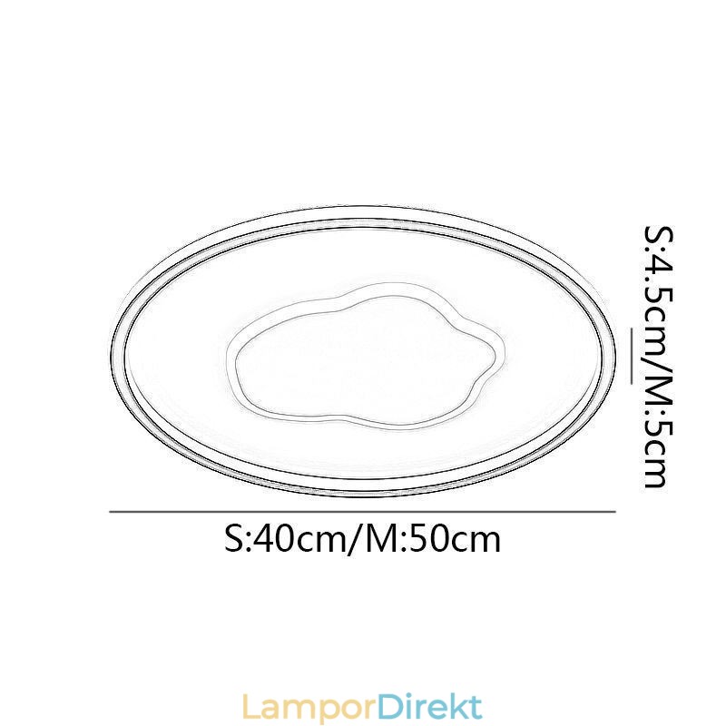 Modern Taklampa Rund Cloud Taklampa