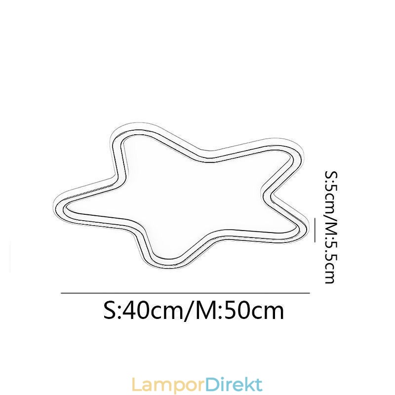 Modern Taklampa Star Shape Taklampa