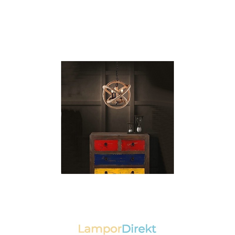 Country Mini Stil Målning Metall Ljuskrona