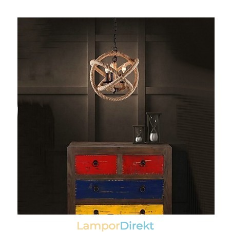 Country Mini Stil Målning Metall Ljuskrona