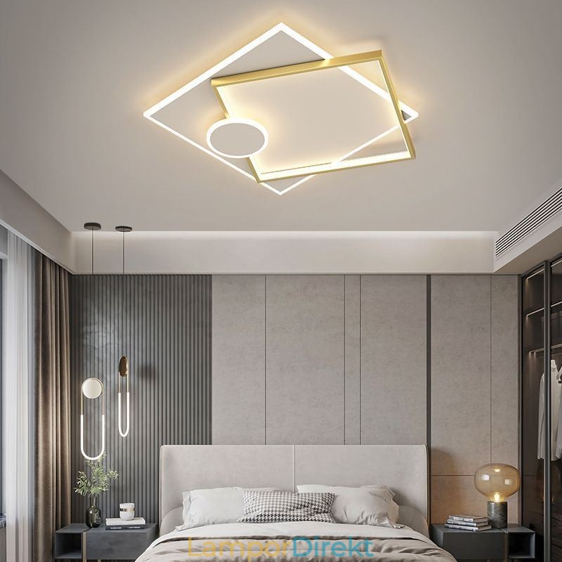 Modern Taklampa Fyrkantig Geometrisk Taklampa I Akryl