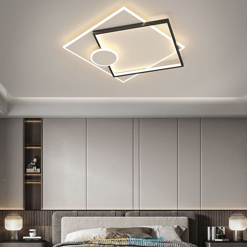 Modern Taklampa Fyrkantig Geometrisk Taklampa I Akryl