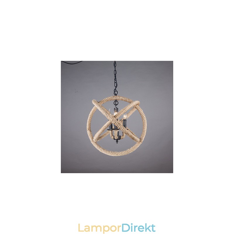 Country Mini Stil Målning Metall Ljuskrona