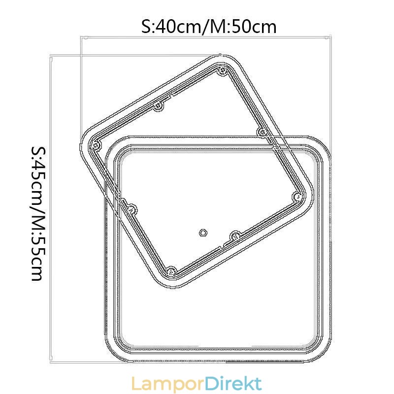Modern Infälld Geometrisk Fyrkantig Taklampa
