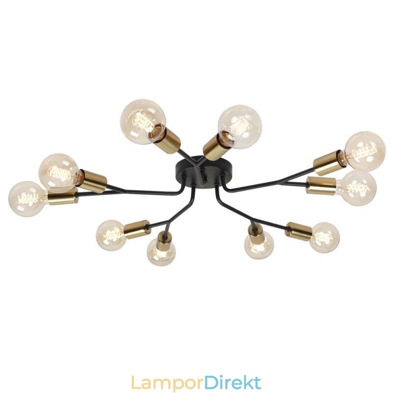 Modern Taklampa Svart Vintage Ljuskrona