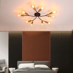 Modern Taklampa Svart Vintage Ljuskrona