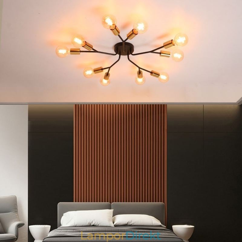 Modern Taklampa Svart Vintage Ljuskrona
