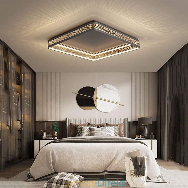 Taklampa Fågelbo Fyrkantig Lampa Modern Armatur
