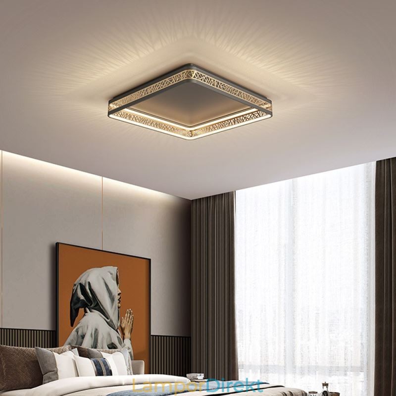 Taklampa Fågelbo Fyrkantig Lampa Modern Armatur