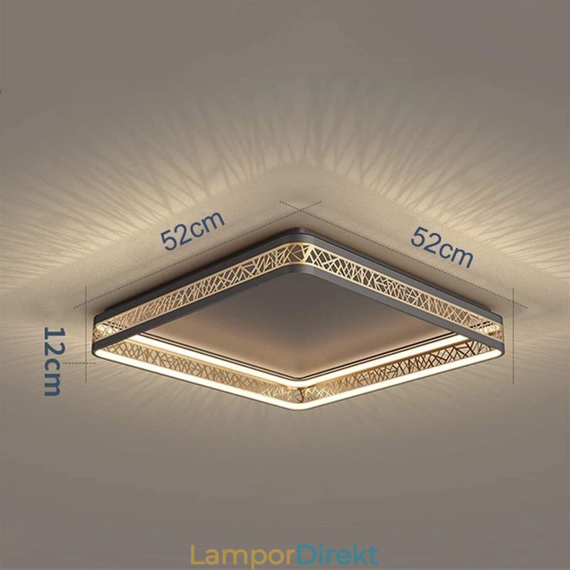 Taklampa Fågelbo Fyrkantig Lampa Modern Armatur