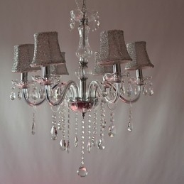 Modern Lyx 6 Ljus Ljuskrona I Kristall Dekoration