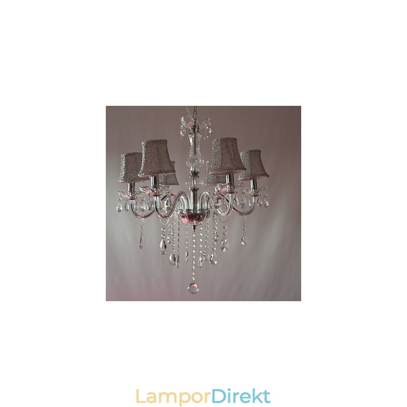 Modern Lyx 6 Ljus Ljuskrona I Kristall Dekoration
