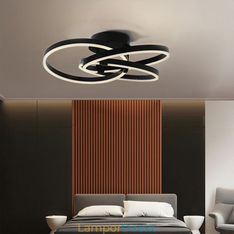 Modern Taklampa 3-Ring Taklampa