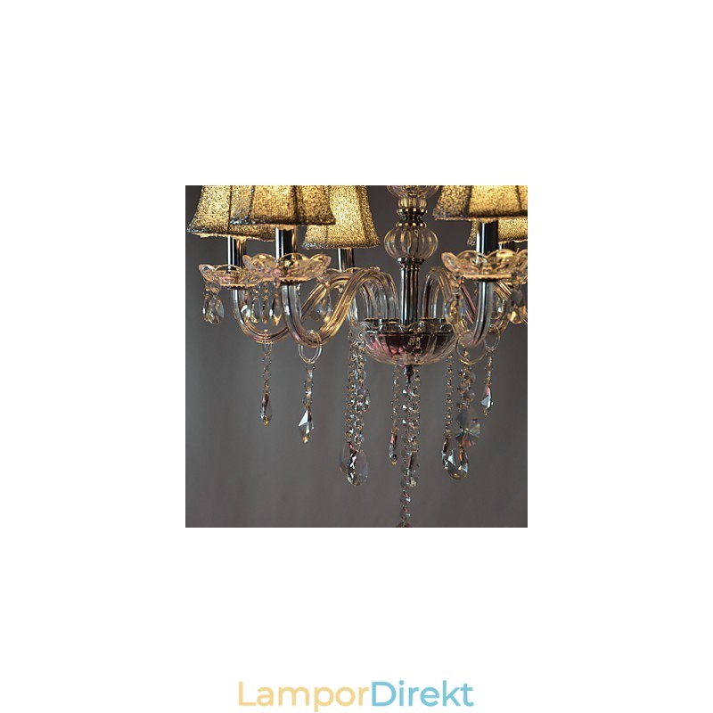 Modern Lyx 6 Ljus Ljuskrona I Kristall Dekoration