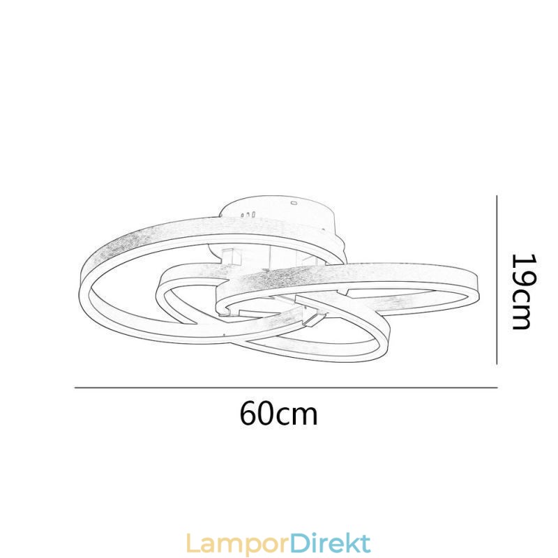 Modern Taklampa 3-Ring Taklampa