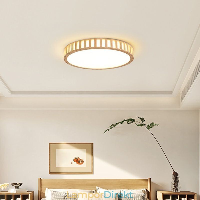 Japansk Lampa Takbelysning I Trä