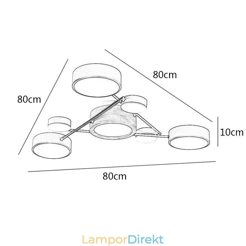 Taklampa I Modern Molekylform I Akryl