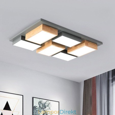 Modern Taklampa I Akryl Geometrisk Taklampa I Trä Modern Taklampa I Akryl Geometrisk Taklampa I Trä