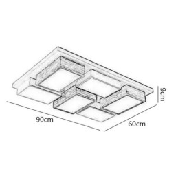 Modern Taklampa I Akryl Geometrisk Taklampa I Trä