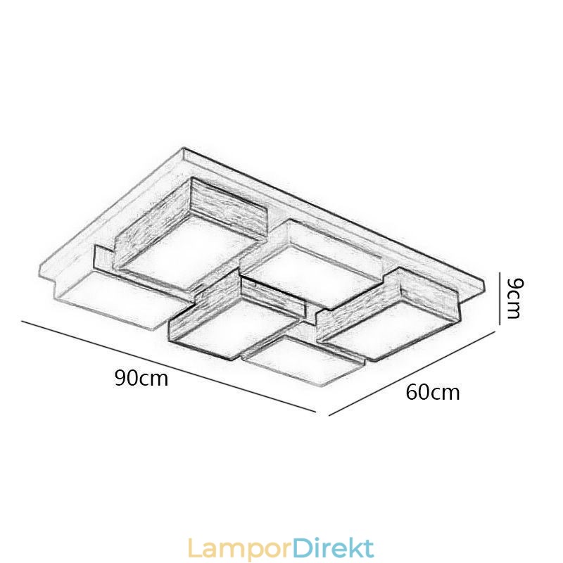 Modern Taklampa I Akryl Geometrisk Taklampa I Trä