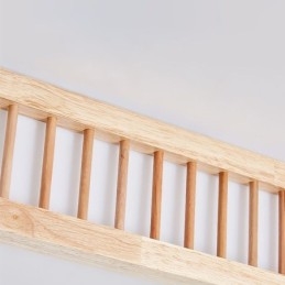 Taklampa I Japansk Akryl Rektangulär Taklampa Av Gummi I Trä