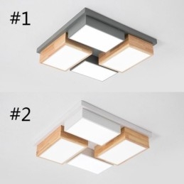 Modern Taklampa Geometrisk Taklampa I Trä