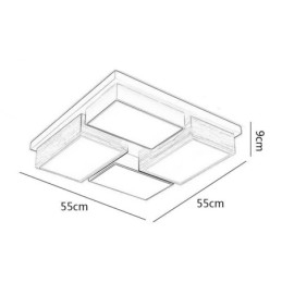Modern Taklampa Geometrisk Taklampa I Trä