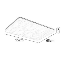 Japansk Taklampa I Akryl Rektangulär Korrugerad Taklampa