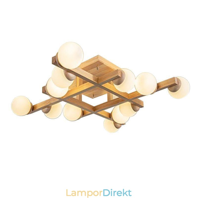 Japansk Trätaklampa Magic Bean Molecular Ceiling Lamp