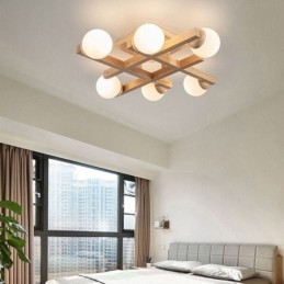 Japansk Trätaklampa Magic Bean Molecular Ceiling Lamp