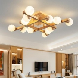 Japansk Trätaklampa Magic Bean Molecular Ceiling Lamp