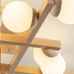 Japansk Trätaklampa Magic Bean Molecular Ceiling Lamp