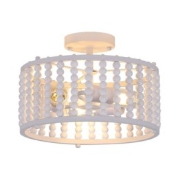 3 Ljus Takbelysning Wood Bead Tak Lampway Foajé