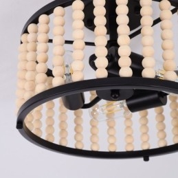 3 Ljus Takbelysning Wood Bead Tak Lampway Foajé