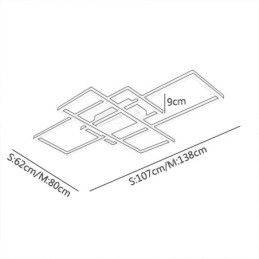 Modern Taklampa Geometrisk Fyrkantig Taklampa