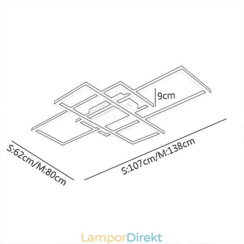 Modern Taklampa Geometrisk Fyrkantig Taklampa