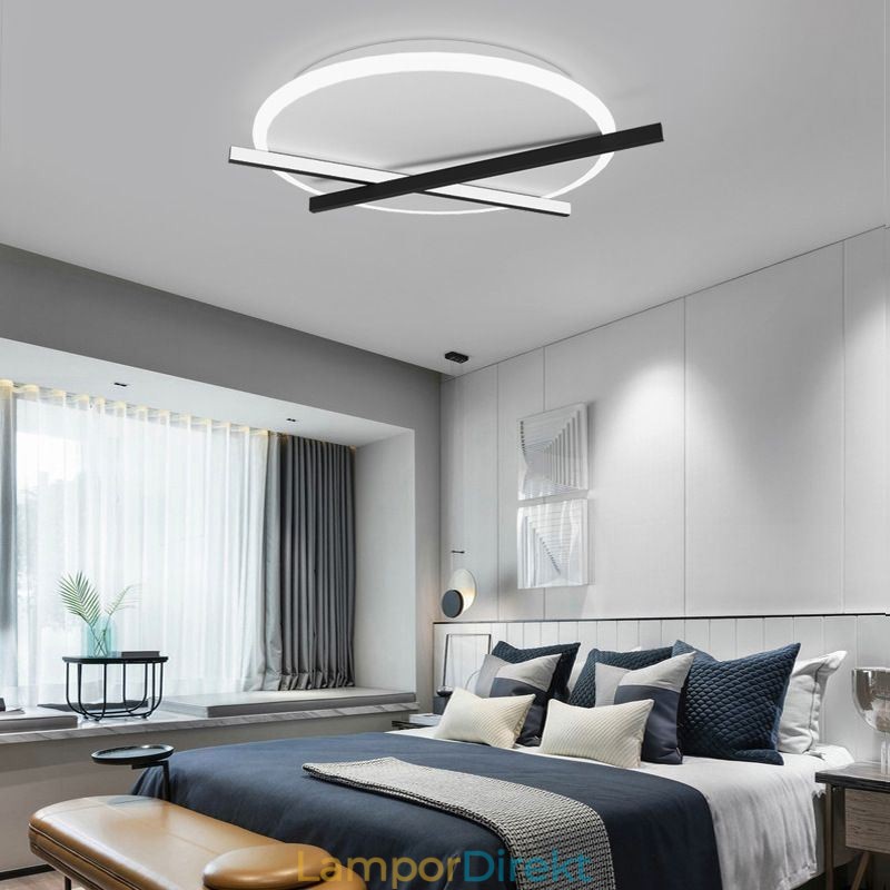 Nordic Ceiling Light Art Clock Design Taklampa