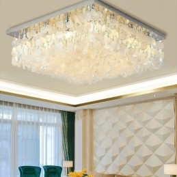 Modern Vit Skal Taklampa Flush Mount Ljuskrona