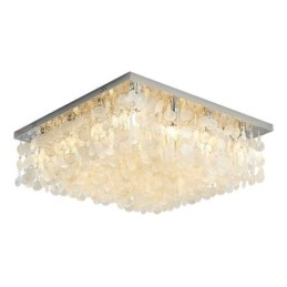Modern Vit Skal Taklampa Flush Mount Ljuskrona