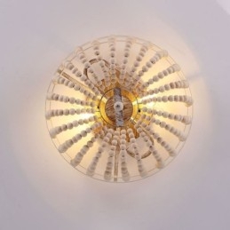 Farmhouse Wood Beaded Flush Mount Celling Light 3 Ljusarmatur