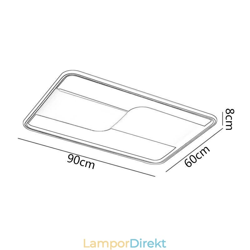 Moderna Taklampor Rektangulära Infällda Taklampor 90*60Cm