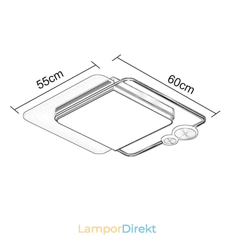 Nordic Ceiling Light Fyrkantig Akryl Infälld Takbelysningsarmatur