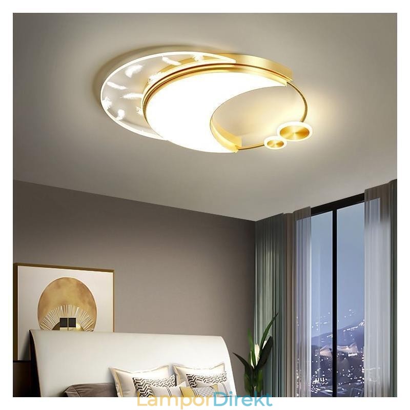 Flush Mount Modern Moon Shape Takljus