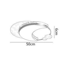Flush Mount Modern Moon Shape Takljus