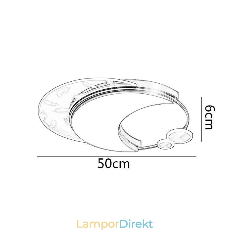 Flush Mount Modern Moon Shape Takljus
