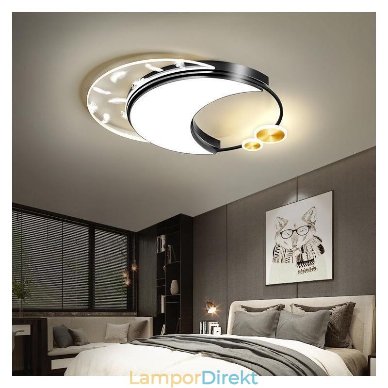 Flush Mount Modern Moon Shape Takljus