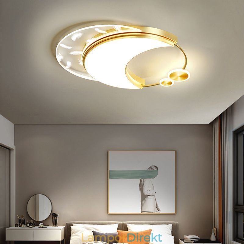 Flush Mount Modern Moon Shape Takljus