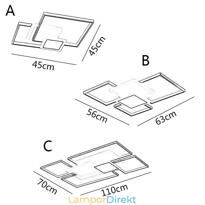 Modern Golden Flush Mount Geometrisk Ljusarmatur Taklampa 2 Layer